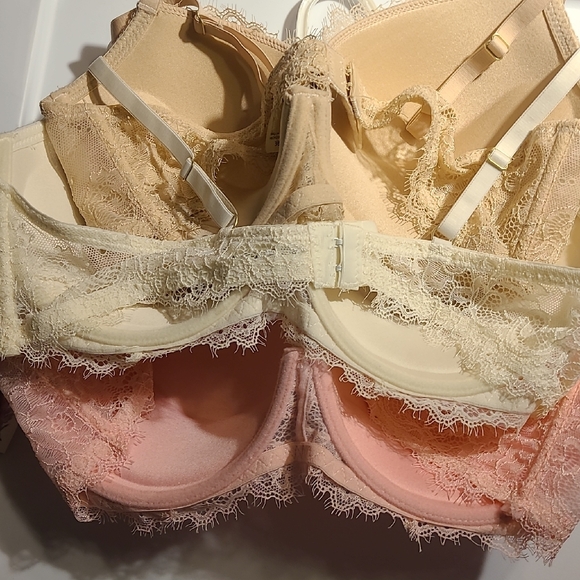 Jessica Simpson Blush and Cream and Tan Lace Bra Collection - Picture 2 of 3